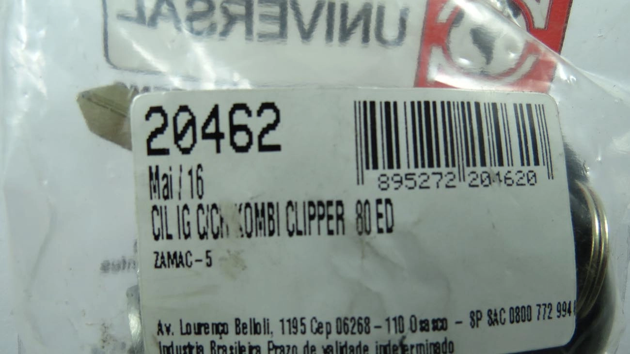 CILINDRO IGNICAO VW KOMBI KLIPPER 80/ - 1 PINO C/MOLA