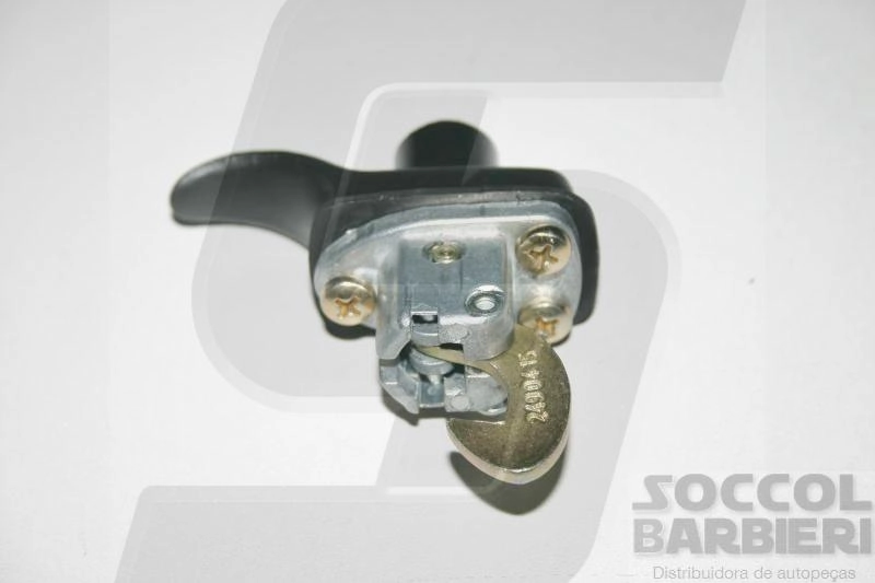 FECHADURA PORTA MALAS VW FUSCA 70/ TODOS - BOTAO TAMPA MOTOR C/CHAVE - PRETO