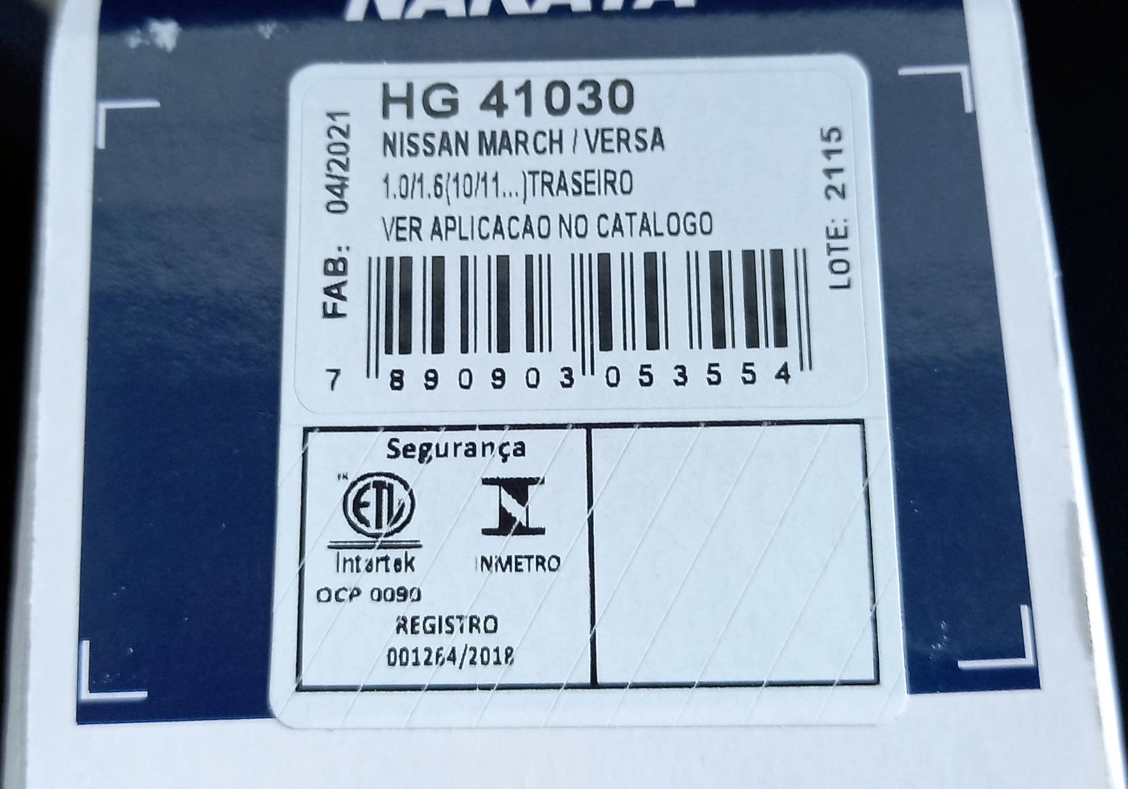 AMORTECEDOR TRASEIRO NISSAN MARCH 2011/2020 - VERSA 2011/2020