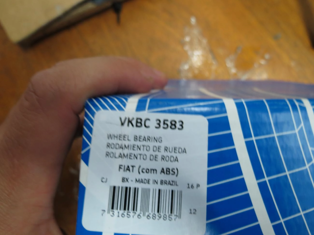 CUBO TRASEIRO COM ROLAMENTO COM ANEL ABS 76MM SEM RECORTE FIAT STRADA/DOBLO 98/