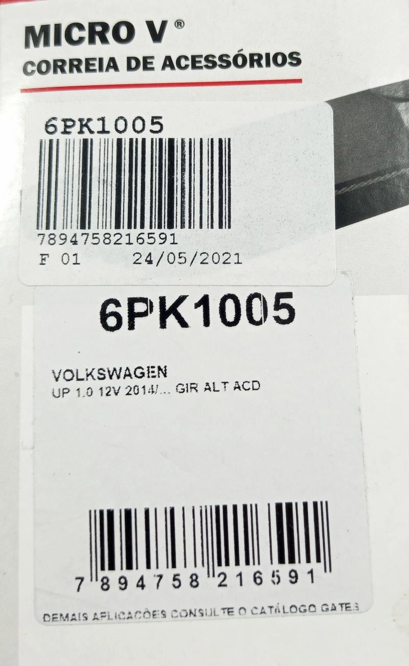 CORREIA GIR/ALT/ACD VW NOVO GOLF/VIRTUS/POLO/UP! 1.0/1.4/1.6 14/ - AUDI A3 13/16 - BMW