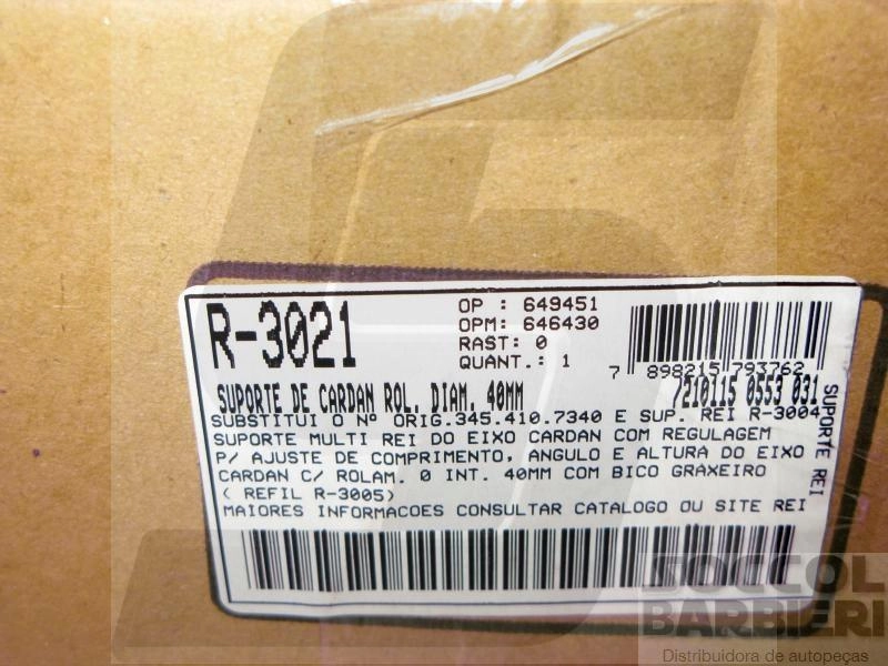 SUPORTE DO CARDAN MB 608 80/ - 1113/1313/2013/709/912/1114/1214/1614 - COM FLANGE 8 FUROS 40MM
