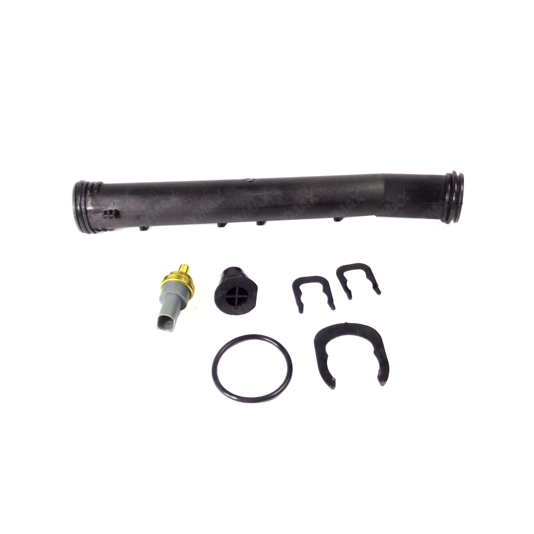 KIT CAVALETE AGUA COM AR QUENTE VW NOVO GOL/FOX/GOLF/VOYAGE/SAVEIRO - COM VALVULA/TUBO/SENSOR CINZA