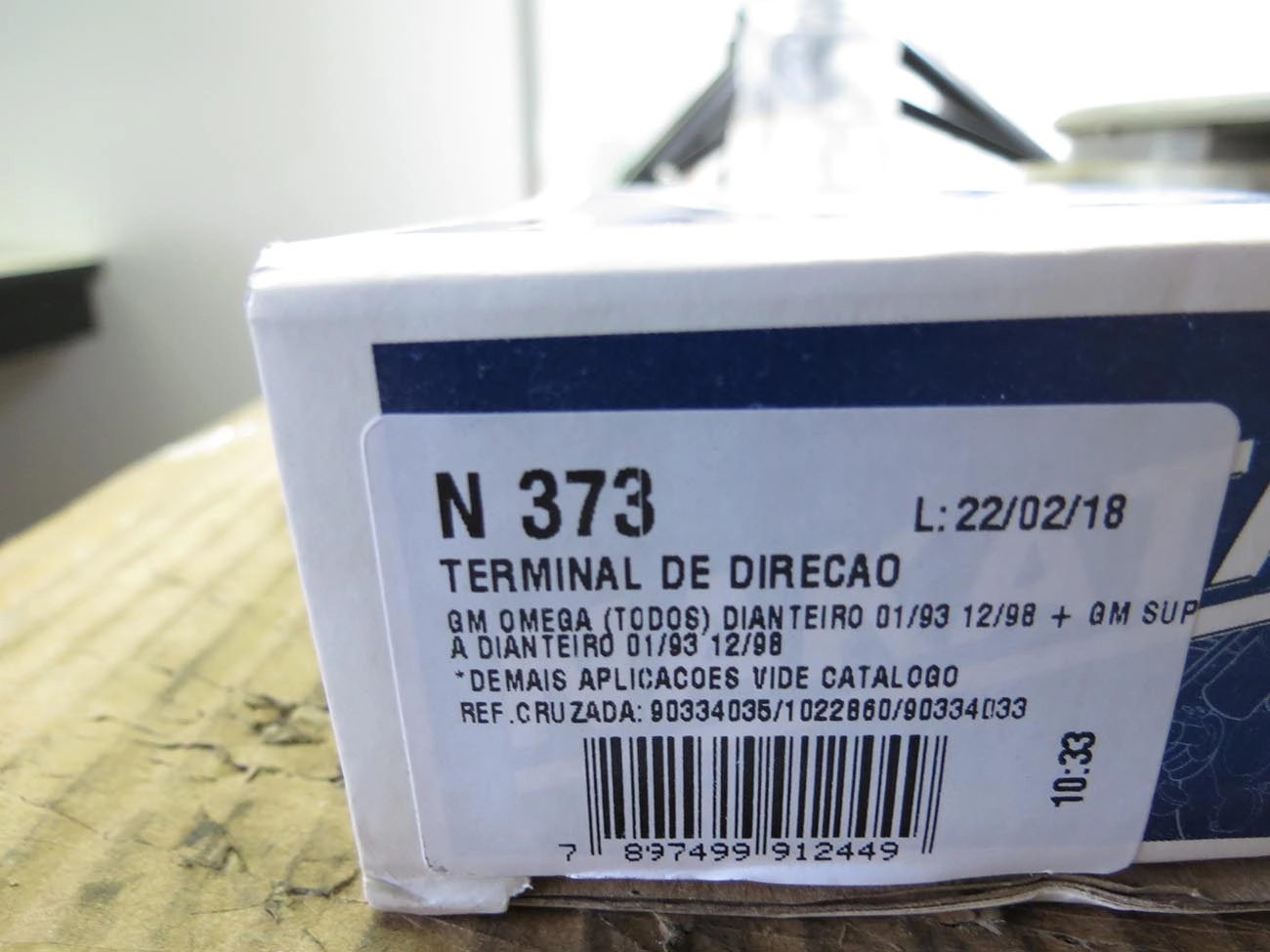 TERMINAL DIREÇÃO DIREITO CURTO RETO ROSCA ESQUERDA GM OMEGA/SUPREMA 93/98