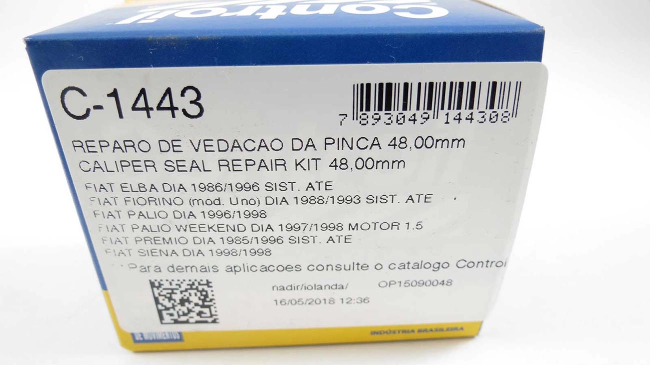 REPARO VEDAÇÃO PINÇA 48.00MM CILINDRO RODA VW GOL 1.0/1.6/1.8 84/ -PARATI 87/95-PASSAT 85/88-SANTANA /94-SAVEIRO 90/97-GOL