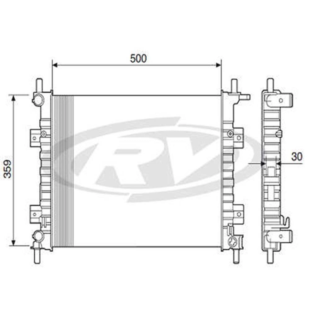 RADIADOR ÁGUA MOTOR CONSTRUÇÃO EXPANDIDO SEM AR CONDICIONADO MANUAL FORD FIESTA 1.0 99/2001 STREET 2001/2007 C/S AC KA 2008/2013