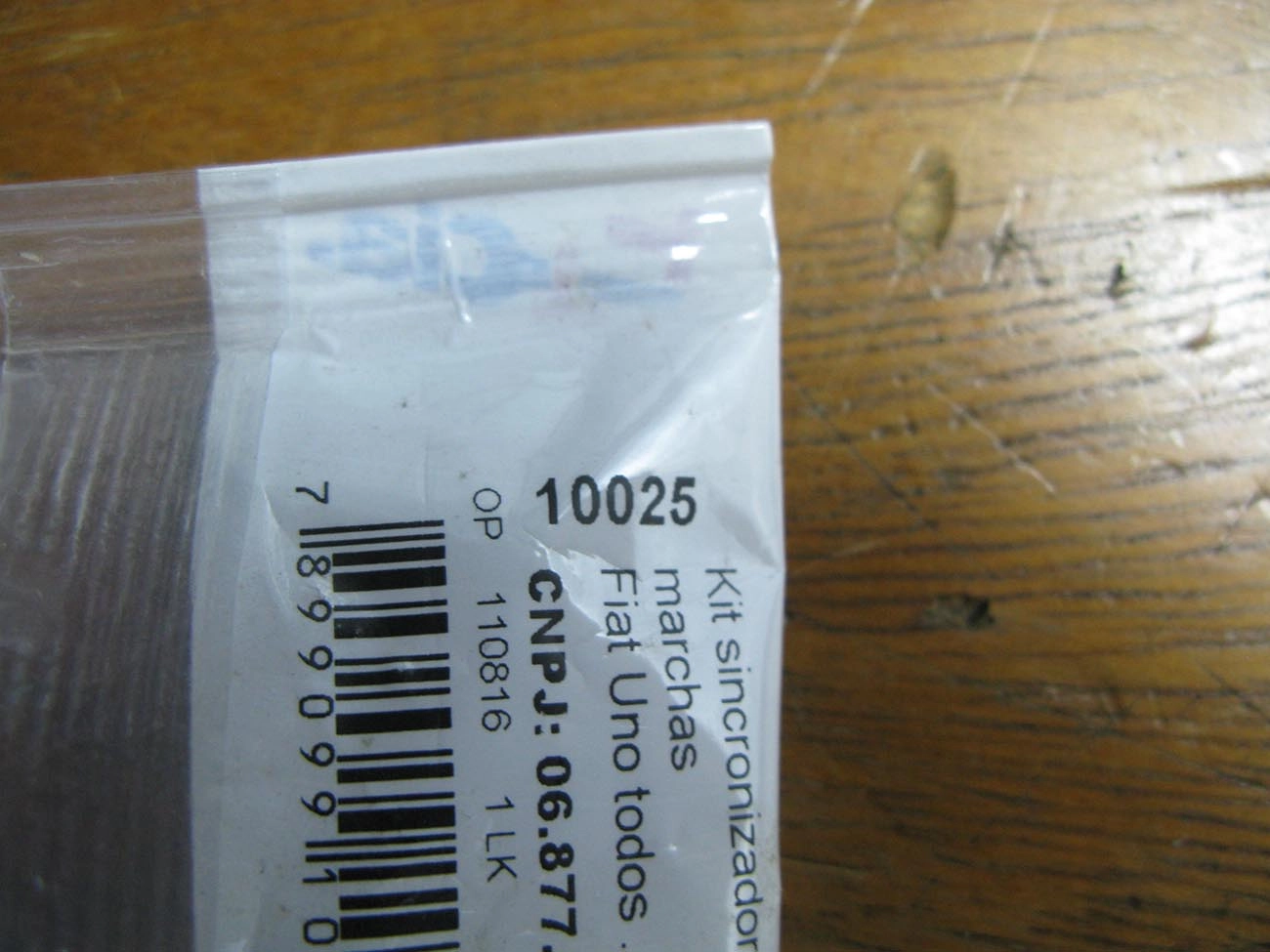 KIT SINCRONIZADOR 1ª 2ª FIAT UNO 1984/1991 1A/2A