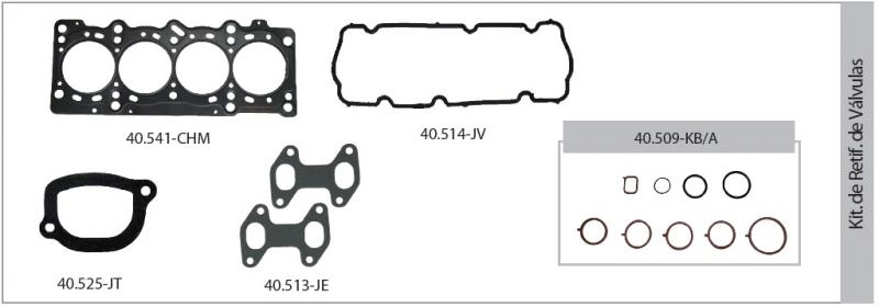 JOGO JUNTAS SUPERIOR DO MOTOR SEM RETENTOR FIAT PALIO/SIENA/STRADA/IDEA/PUNTO/ - FIRE 1.4