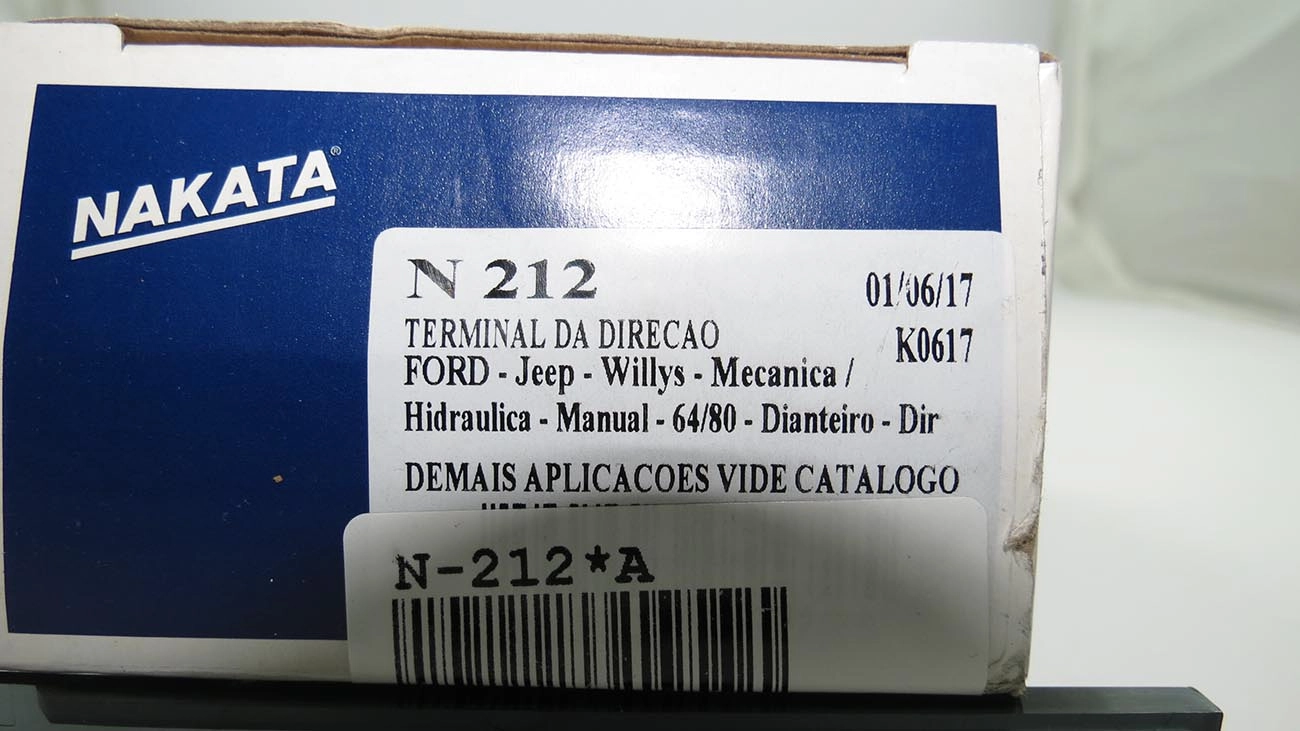 TERMINAL DIREÇÃO DIREITO FORD AERO WILLYS/F-75/JEEP/RURAL 11/16"X18 17,46MM