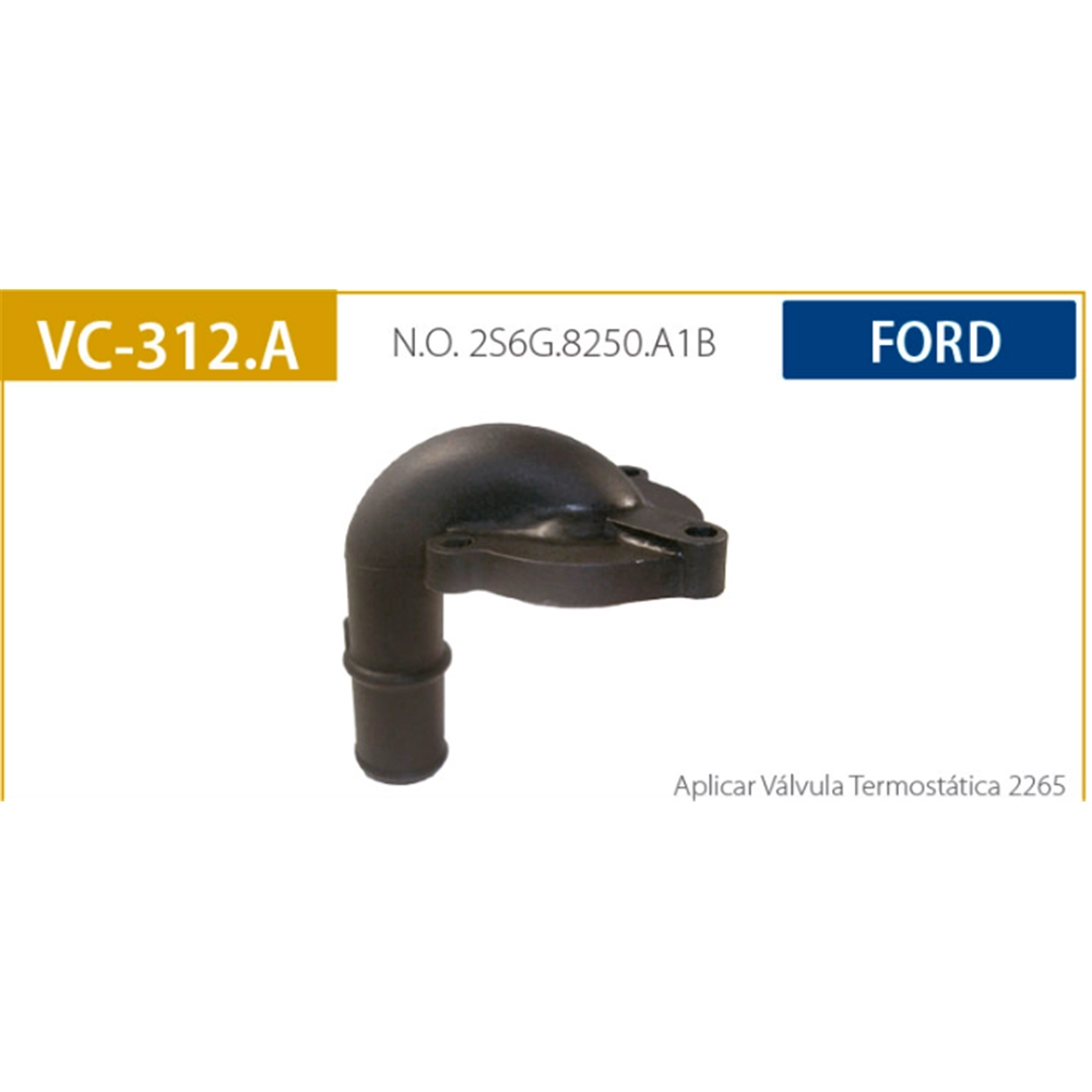 COTOVELO VALVULA TERMOSTATICA FORD NOVO FIESTA/ECOSPORT 02/ - ZETEC ROCAM GASOLINA