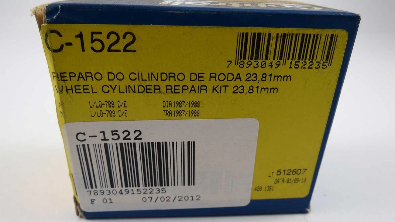 REPARO CILINDRO RODA 23.81MM MB 708 87/88 15/16 DIANTEIRO/TRASEIRO