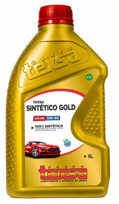 ÓLEO LUBRIFICANTE MOTOR TEXSA SINTÉTICO GOLD 5W40 API SN 1 LITRO OLEO SINTETICO