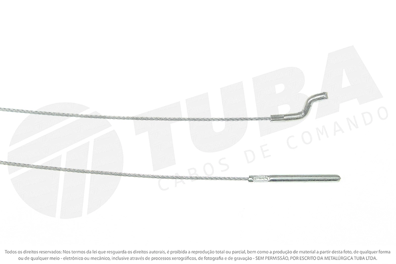 CABO ACELERADOR VW FUSCA 1300/1300 L/1500 - CARBURADOR SIMPLES 78/