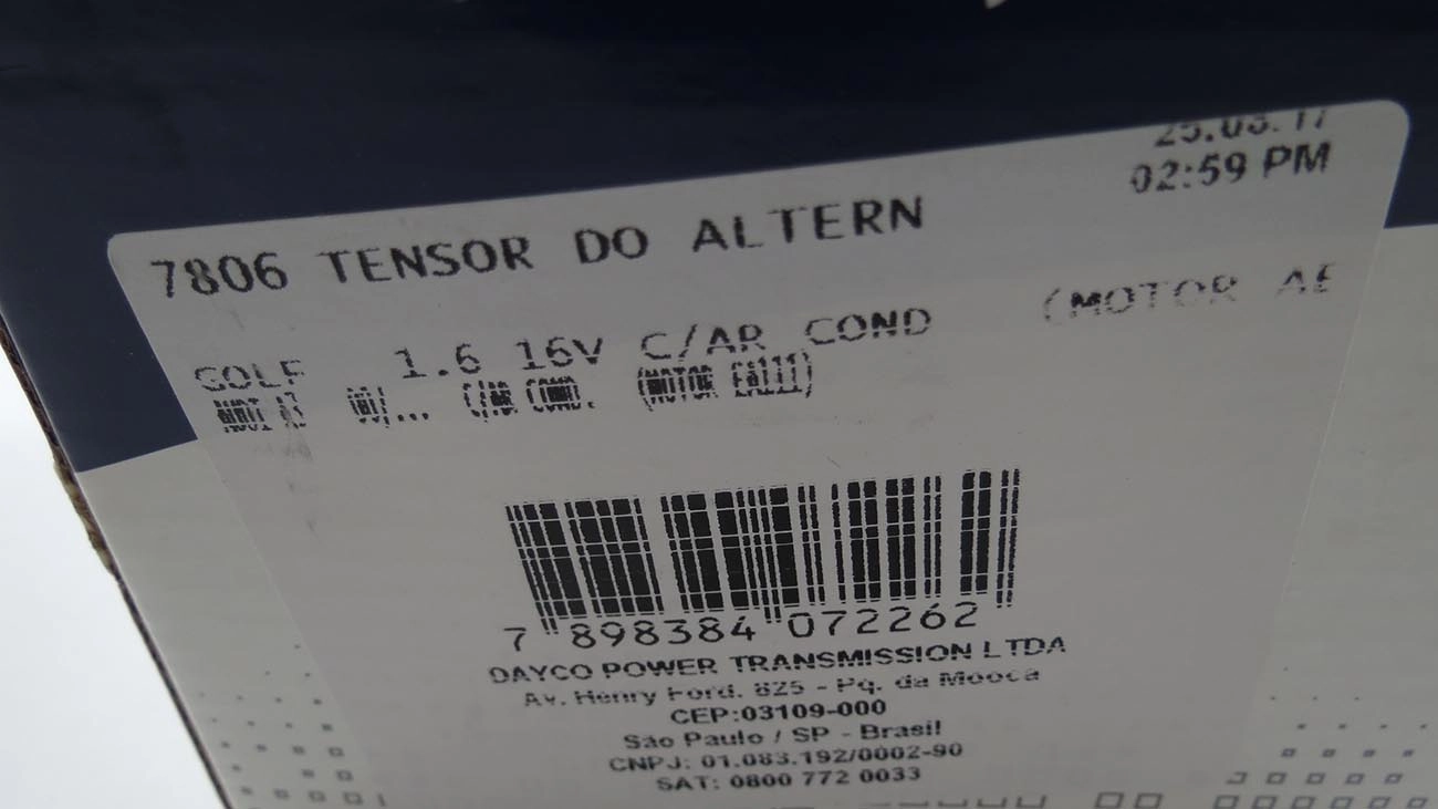 TENSOR CORREIA ALTERNADOR VW FOX/GOLF/POLO1.6 01/  EA111 C/ACD - AUDI  A3 00/ - C/ACD - DH