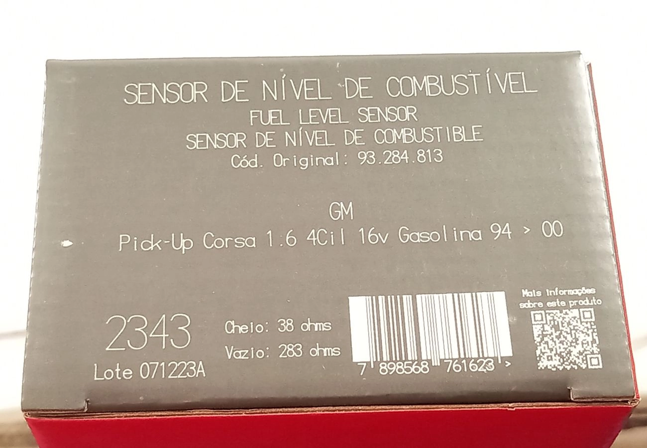 SENSOR/BOIA DE NÍVEL COMBUSTÍVEL GM CORSA 1.6 16V 1994/2000