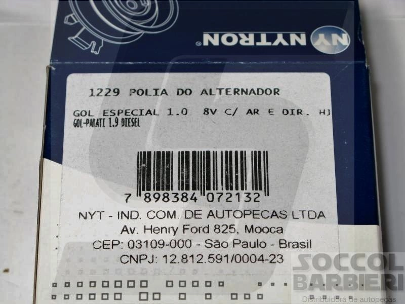 POLIA CORREIA ALTERNADOR VW GOL SPECIAL 1.0 8V - GOL/PARATI/SAVEIRO DIESEL 10,30X73,50X22,60 - 6PK