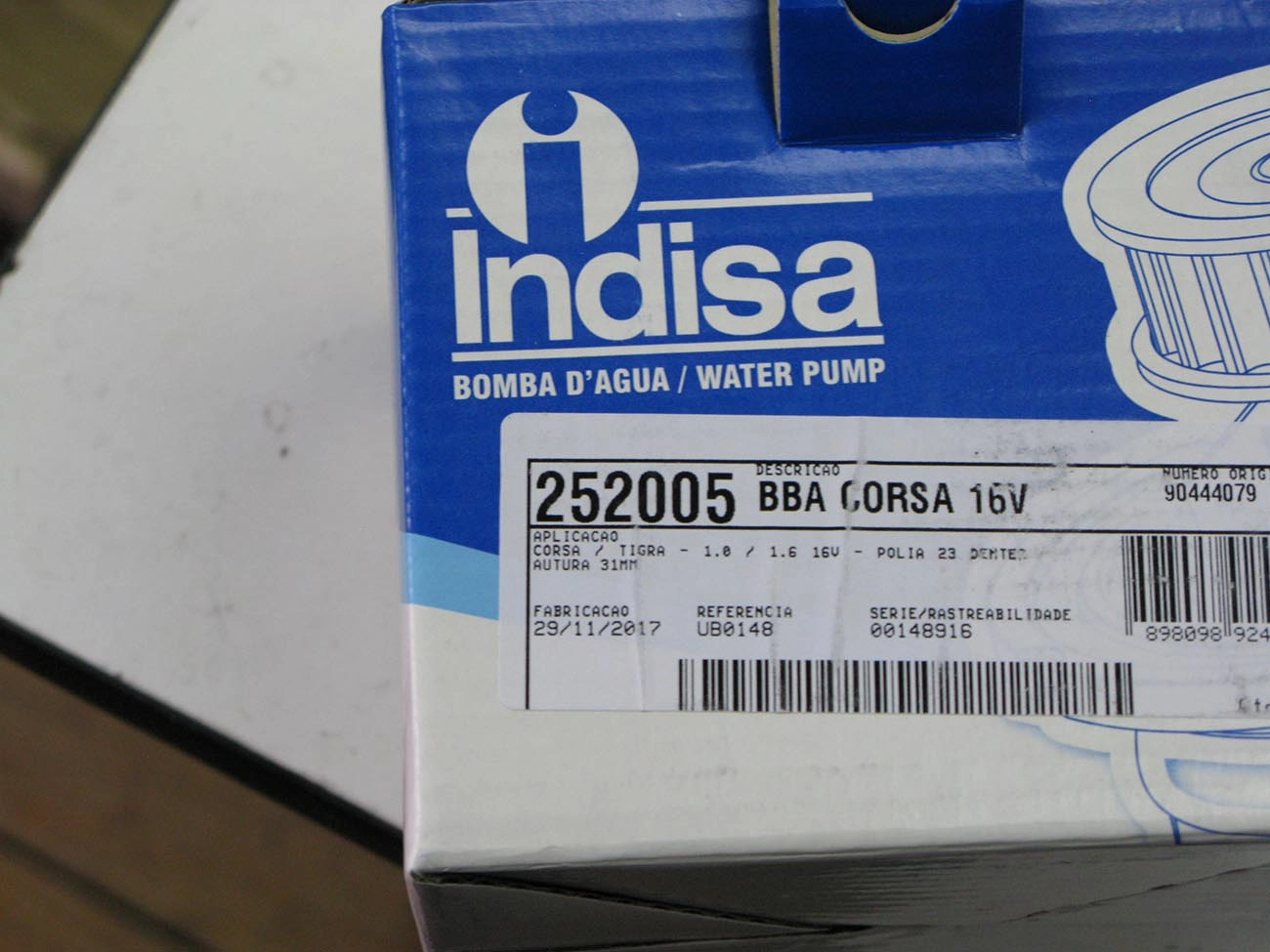 BOMBA AGUA GM CORSA 1.0/1.6 16V - TIGRA 16V TODOS
