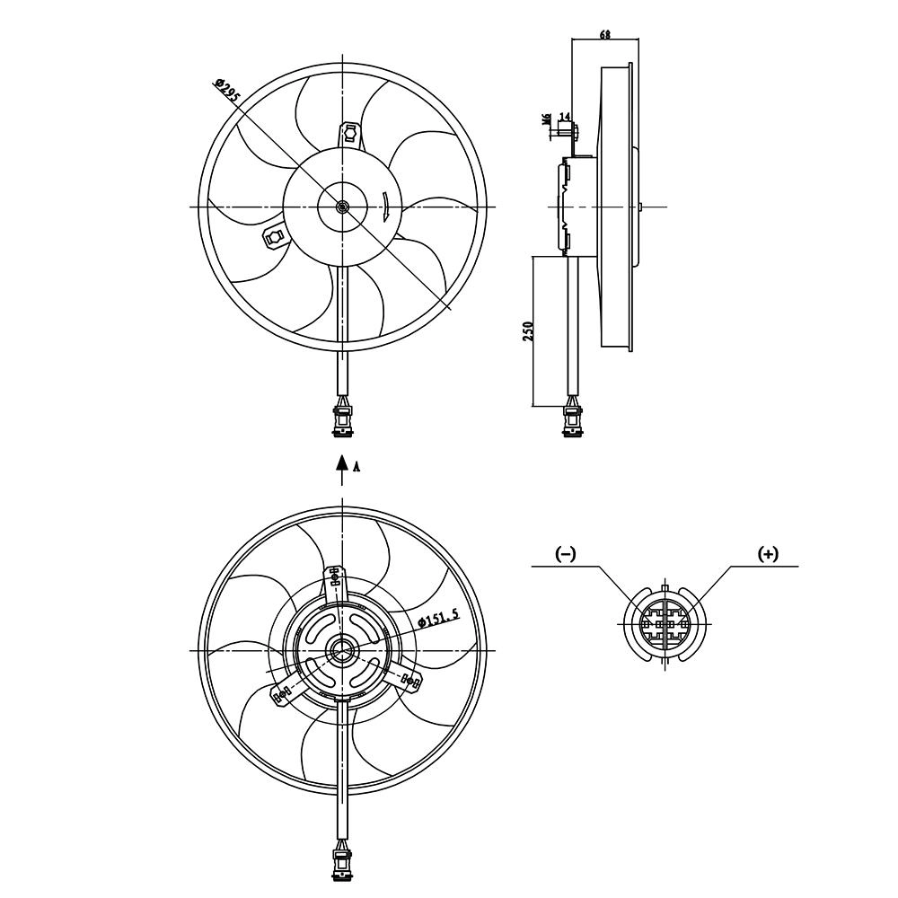 ELETROVENTILADOR VW KOMBI 2006/2014