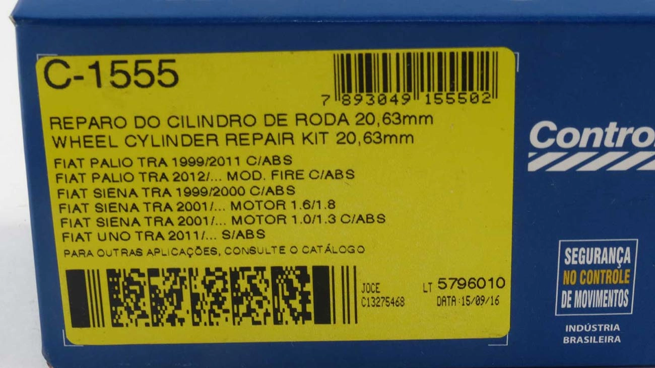 REPARO CILINDRO RODA FORD ECOSPORT 2003/ - 13/16 - TRASEIRO