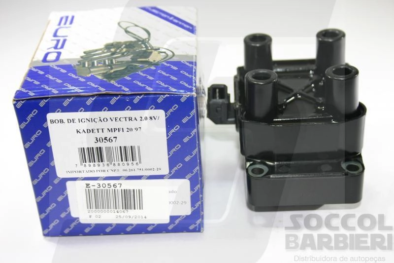 BOBINA DE IGNIÇÃO GM VECTRA 2.0 16V 97/99 - KADETT 2.0 96/98 - OMEGA - CONECTOR 3 PINOS