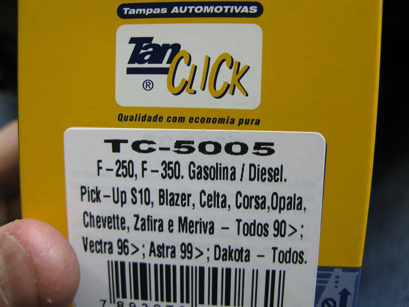 TAMPA TANQUE GM VECTRA 96/ ASTRA/BLAZER/SILVERADO 97/ MERIVA 02/ MONTANA 03/ CELTA/CORSA 00/