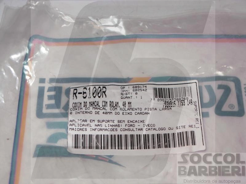 COXIM MANCAL COM ROLAMENTO EIXO CARDAN FORD F-350/4000 2000/ CARGO 814/815 40MM TIPO ORIGINAL