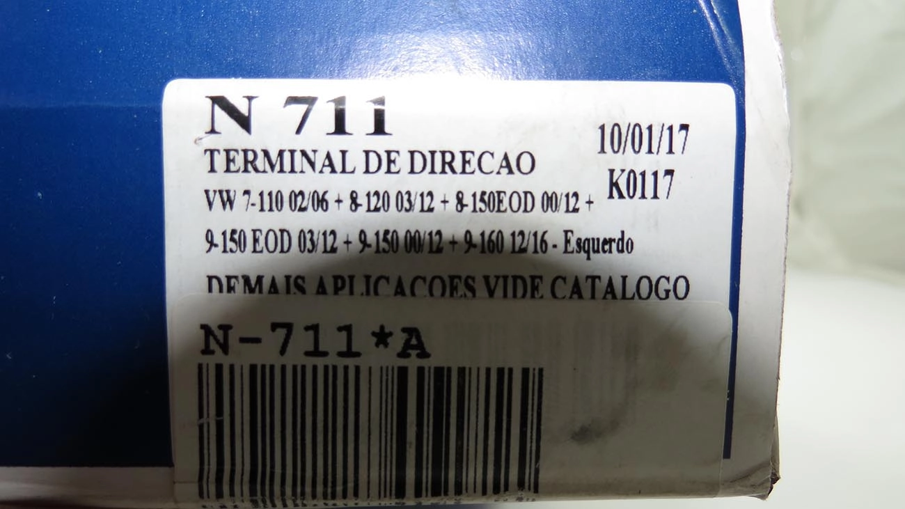 TERMINAL DIREÇÃO ESQUERDO ROSCA ESQUERDA M28X1,5 AGRALE 4500/5000/7000 VW 6.80/6.90/7.90/5.140/7.110/9.160