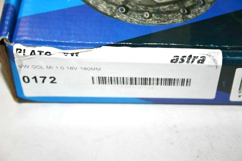 PLATO EMBREAGEM VW GOL/PARATI 1.0 97/ MI 8V TODOS - 16V /08.2000 - 180MM