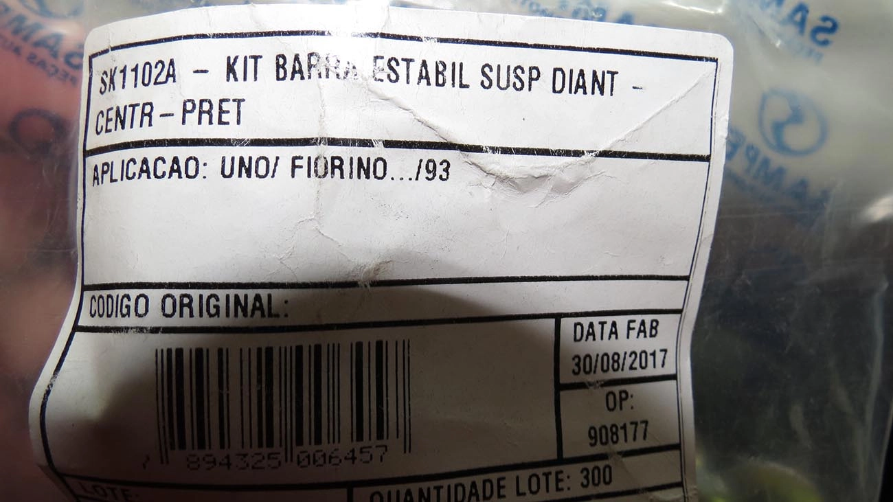 KIT BUCHA CENTRAL ESTABILIZADOR FIAT FIORINO 1991/1994 - FURO 19MM COM ABRACADEIRA PARA UM LADO