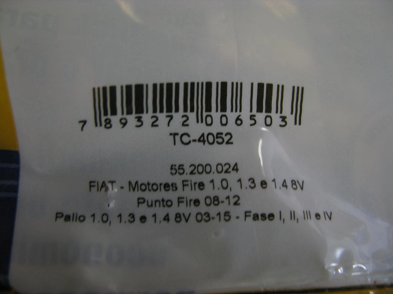 TAMPA OLEO FIAT PALIO/SIENA/STRADA/DOBLO/IDEA/PUNTO FIRE 8V TODOS - AMARELA SISTEMA ORIGINAL