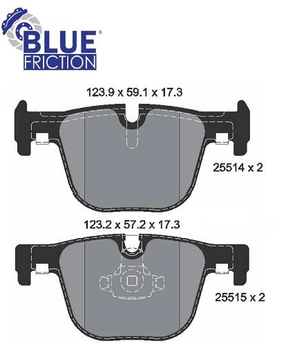 PASTILHA DE FREIO TRASEIRA BMW SERIE 3 328/330/335/340 2012/ - SERIE 4 2011/