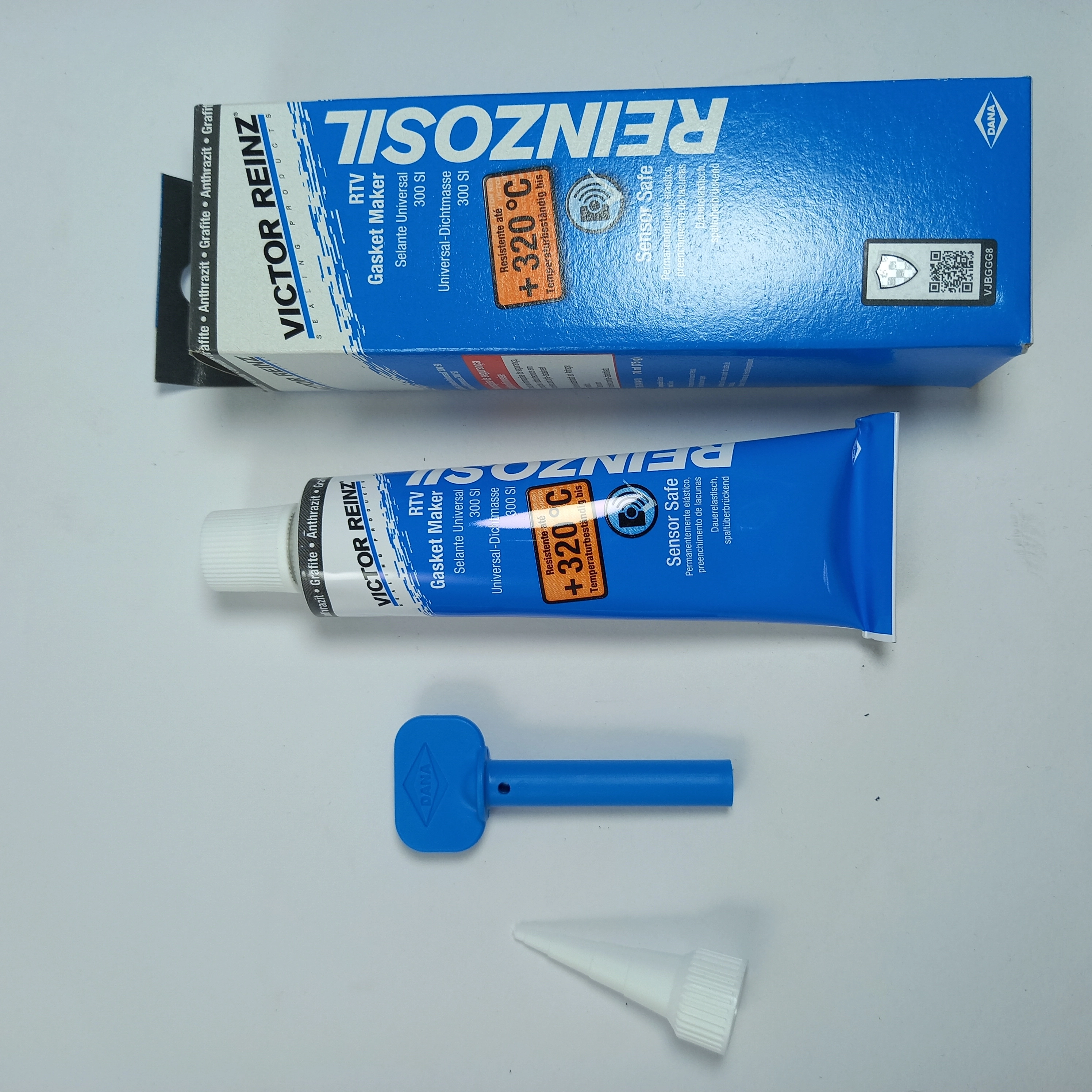 SILICONE ALTA TEMPERATURA REINZOSIL CINZA 70ML +320°C VICTOR REINZ