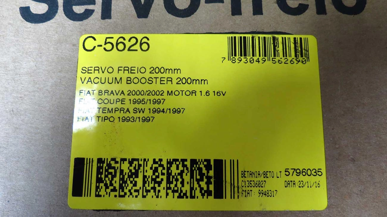 SERVO FREIO FIAT TIPO/TEMPRA SW 93/97 - BRAVA 00/