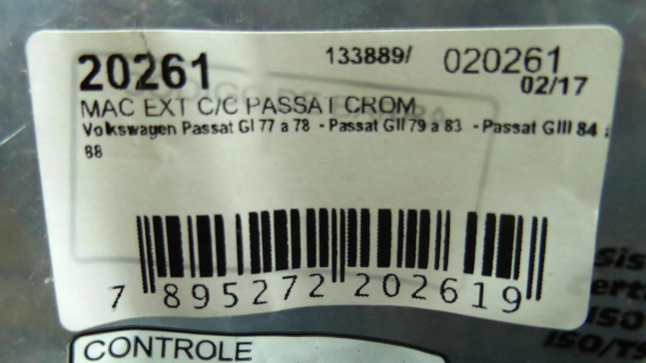 MACANETA EXTERNA VW PASSAT 1977/1988 DIANTEIRA -C/CHAVE
