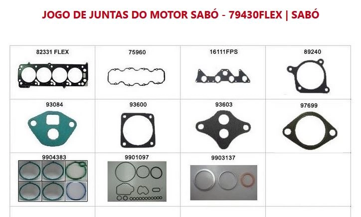 JOGO JUNTAS SUPERIOR DO MOTOR SEM RETENTOR GM BLAZER 2.4 - S-10 2.4 8V 2000/2012 - JUNTA METALICA