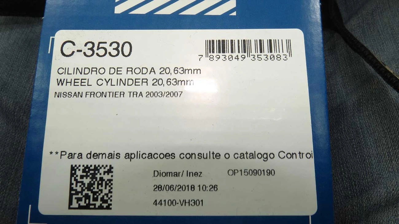 CILINDRO RODA TRASEIRA NISSAN FRONTIER 2003/2007/ - 20,63MM