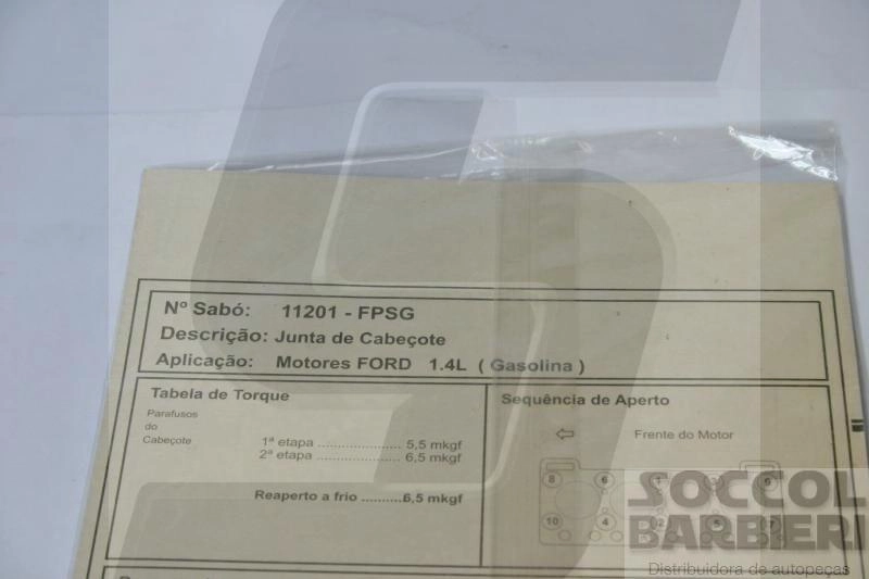 JUNTA CABEÇOTE FIBRA FORD CORCEL 1.4 1968/1983