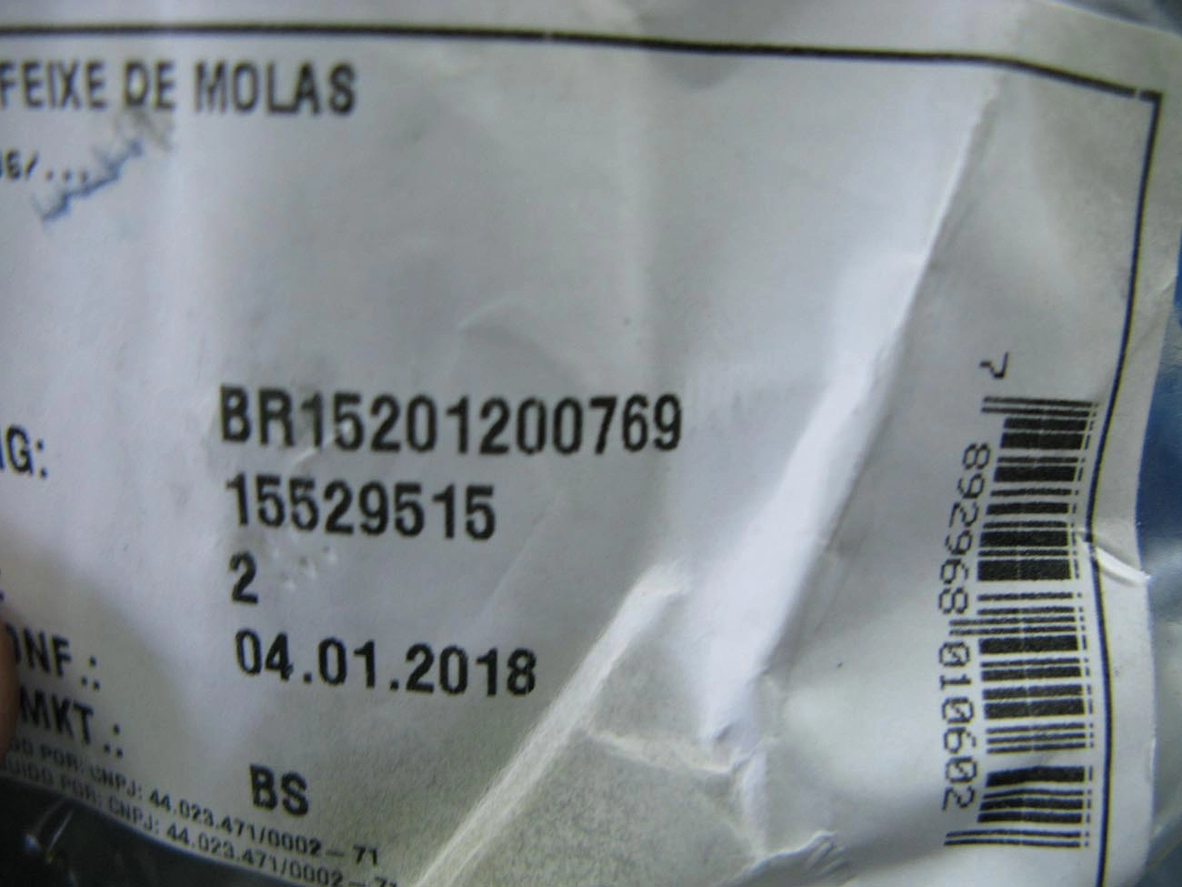 BUCHA TRASEIRA FEIXE MOLAS TRASEIRO MOLA GM BLAZER 96/