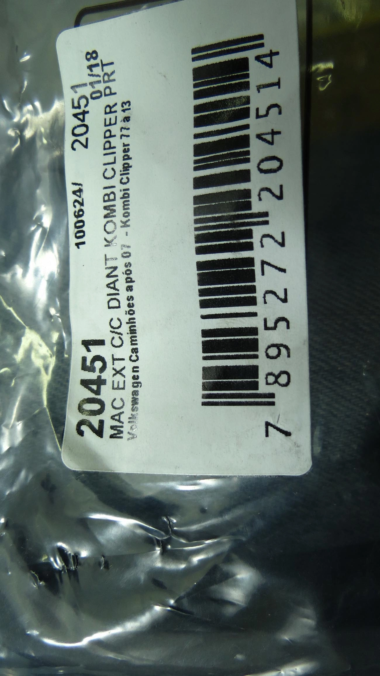 MACANETA EXTERNA VW KOMBI KLIPPER TODAS - CAMINHOES TODOS - DIANTEIRA PRETA