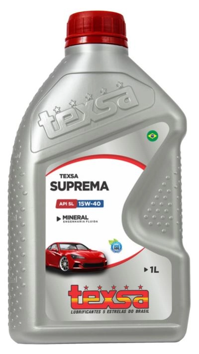 ÓLEO LUBRIFICANTE MINERAL MOTOR TEXSA SUPREMA 15W40 API SL 1 LITRO OLEO