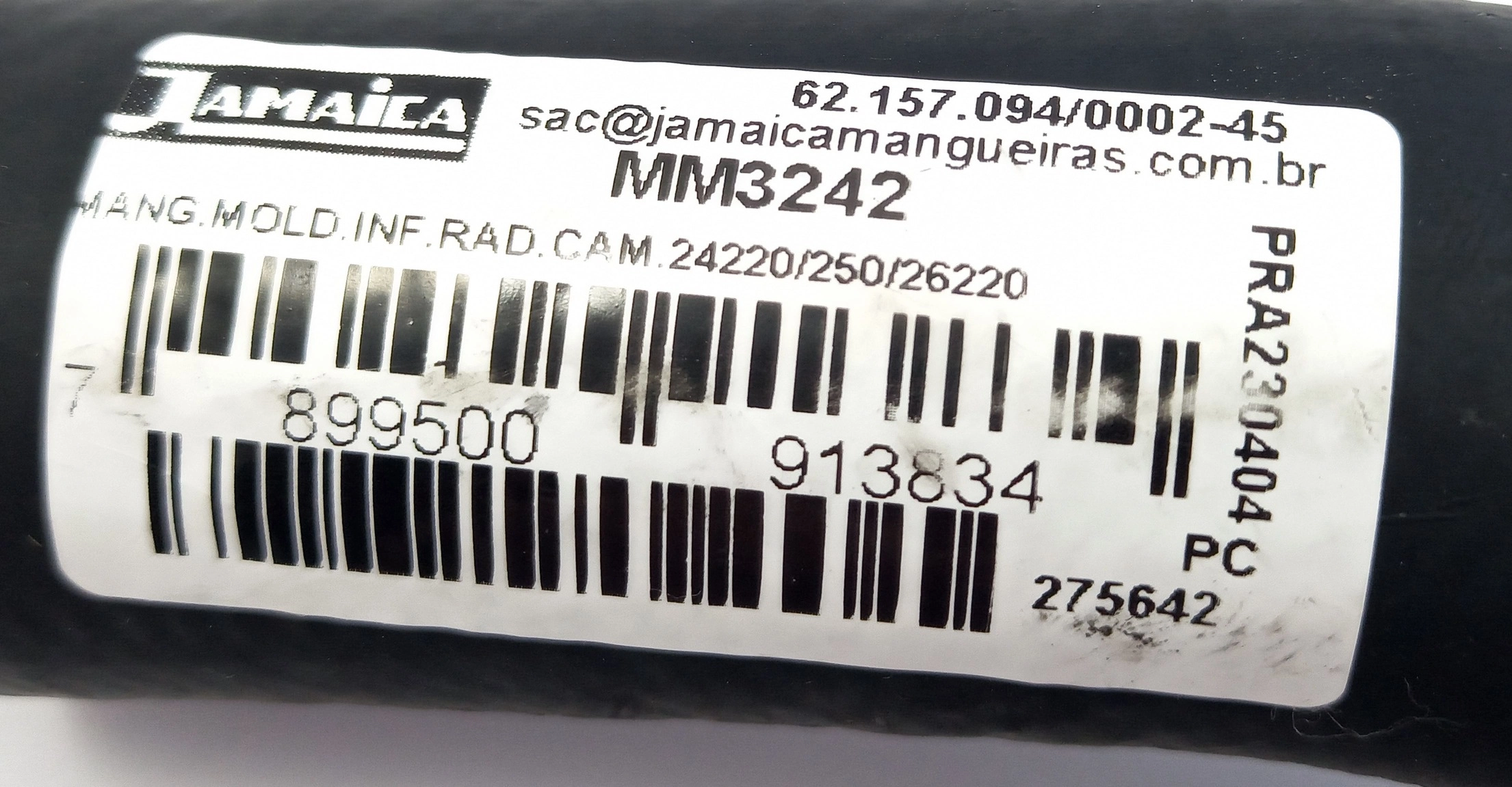 MANGUEIRA INFERIOR DO RADIADOR VW 24.220/24.250/26.220/26.260