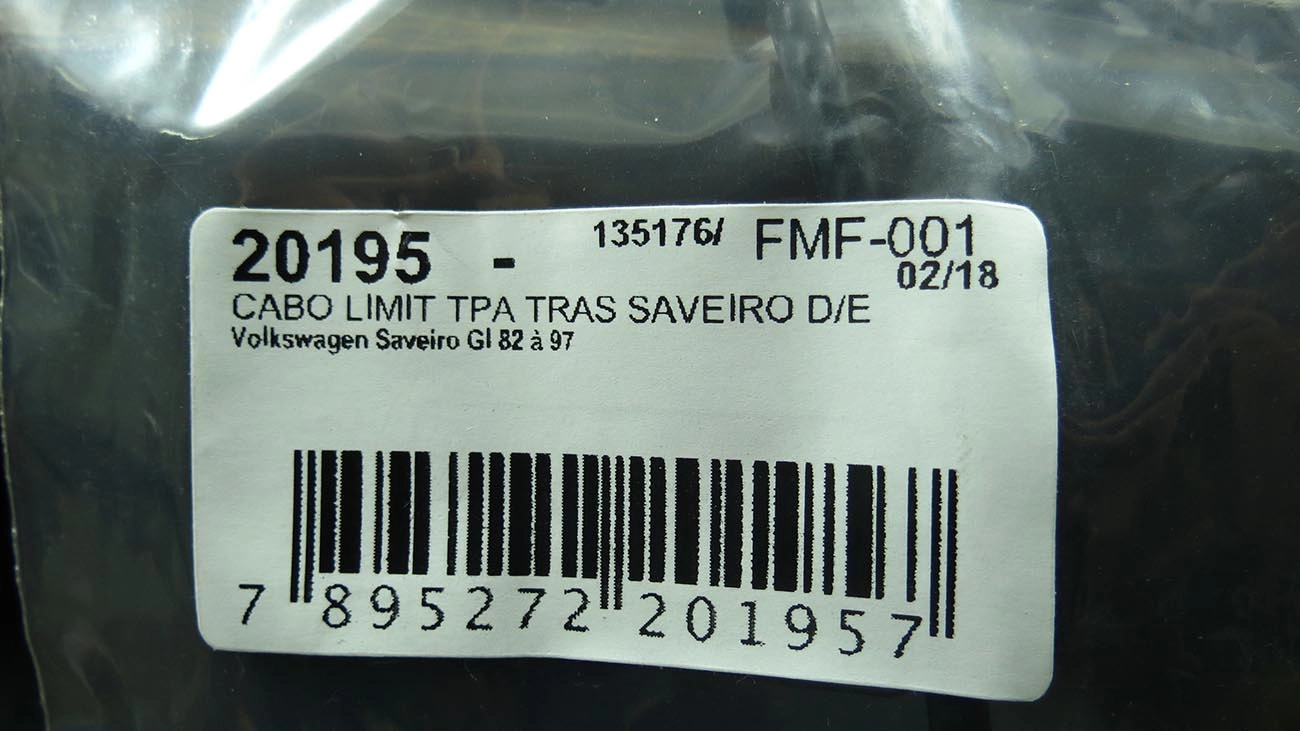 CABO LIMITADOR TAMPA TRASEIRA VW SAVEIRO 83/97 - CACAMBA