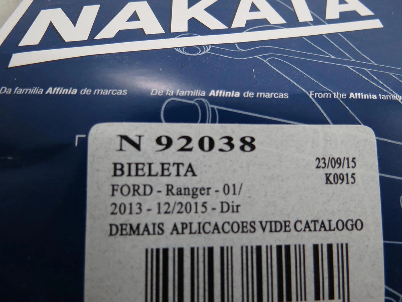 BIELETA DIANTEIRA DIREITA FORD NOVA RANGER 2013/2019