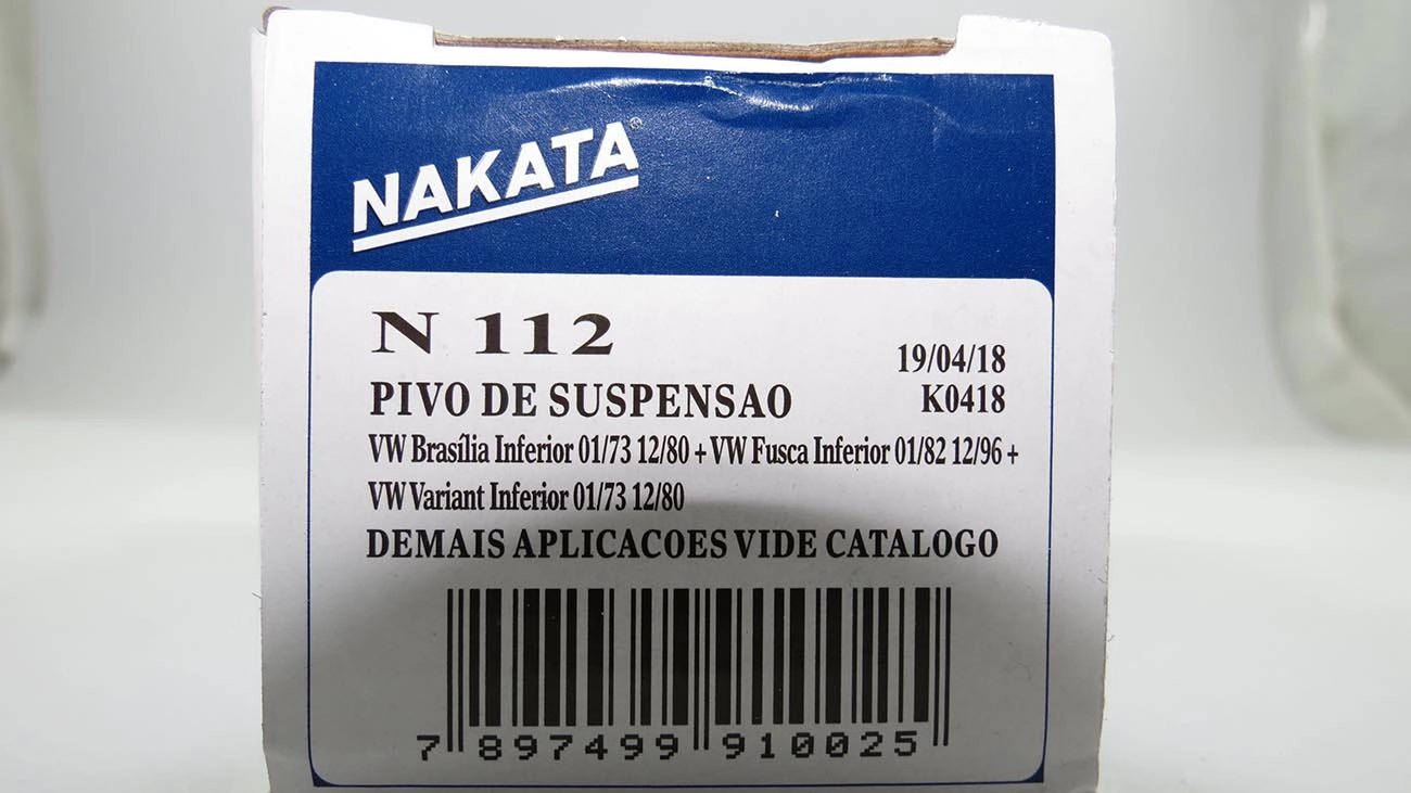 PIVÔ SUSPENSÃO INFERIOR VW FUSCA/BRASILIA/VARIANT I/SP1/SP2/KARMANN GHIA/TL