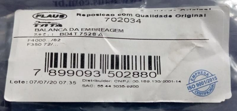BALANCA DA EMBREAGEM FORD F-350/4000 72/82