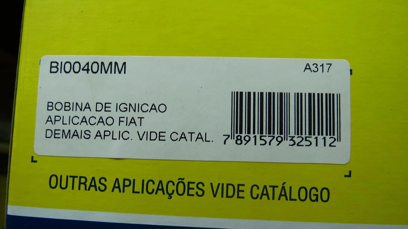 BOBINA DE IGNIÇÃO FIAT PALIO/SIENA/STRADA/BRAVA/MAREA 1.6 16V - TODOS