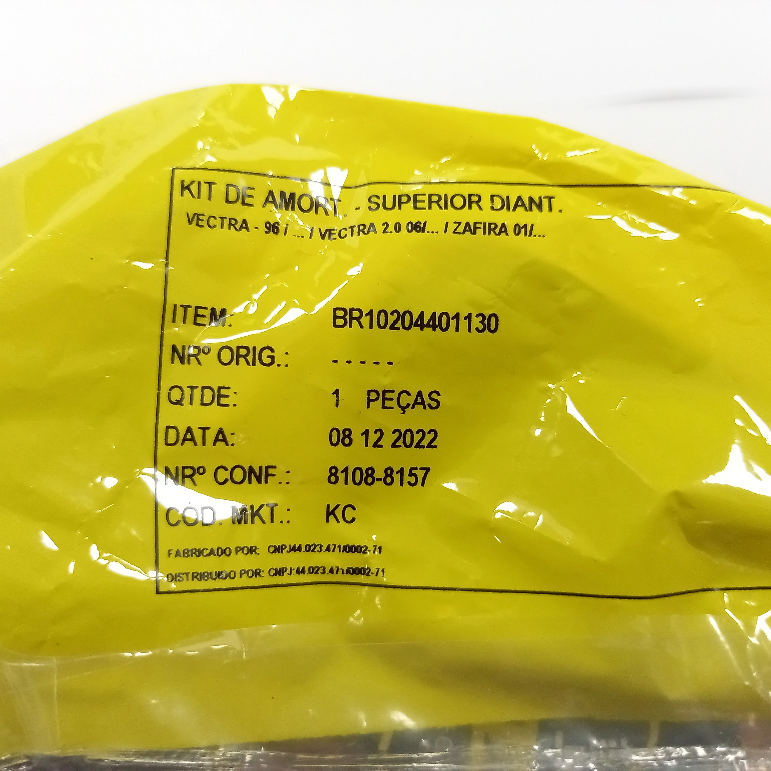 KIT AMORTECEDOR DIANTEIRO COMPLETO GM ASTRA 99/12 - VECTRA 96/11 - ZAFIRA 01/12 - PARA UM LADO