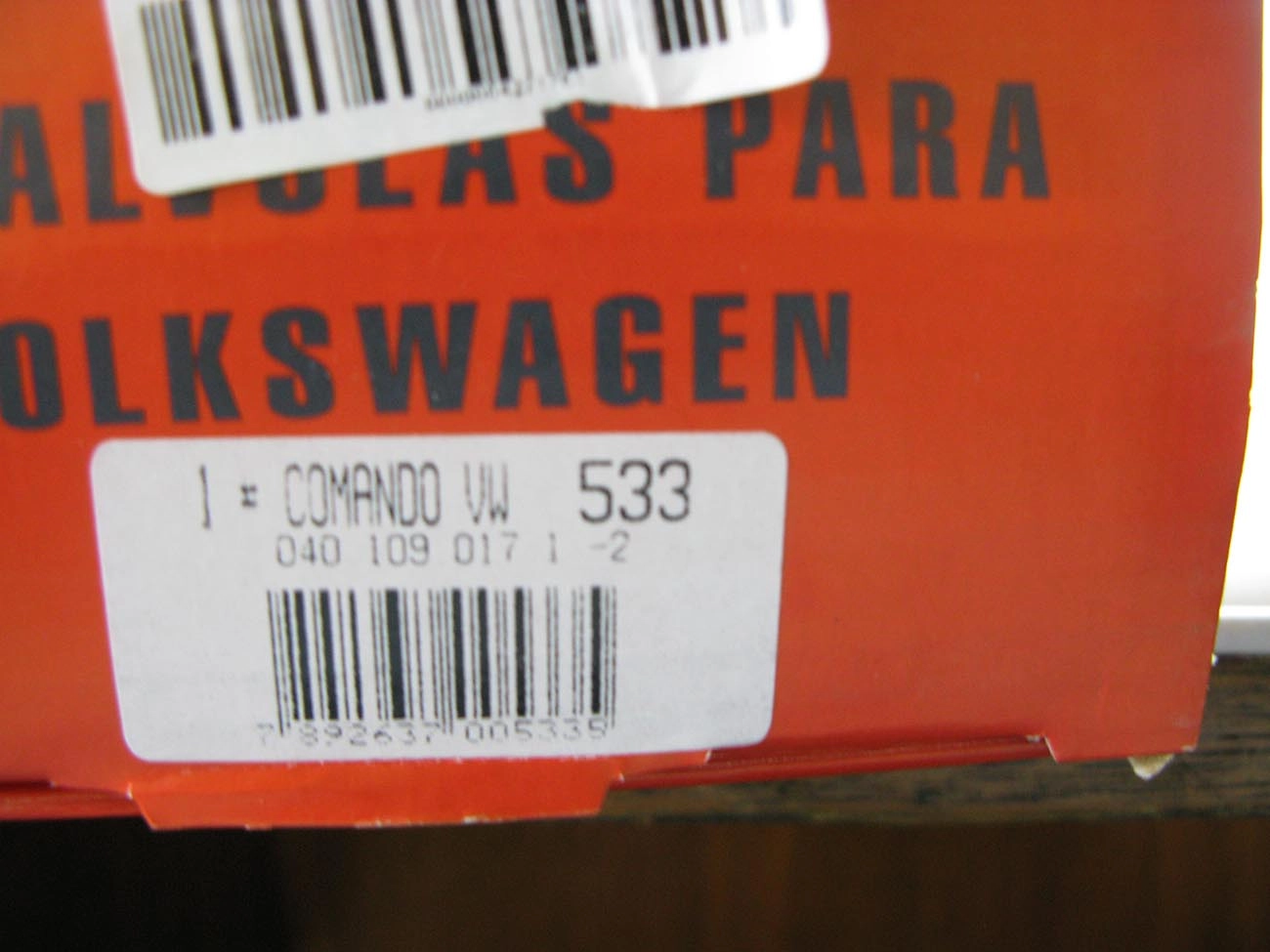 EIXO COMANDO VW FUSCA/BRASILIA/VARIANT/KOMBI 1300/1500/1600 -2 /83