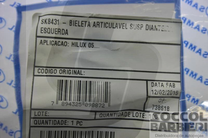 BIELETA DIANTEIRA ESQUERDA TOYOTA HILUX 02/15 - SW4 05/15