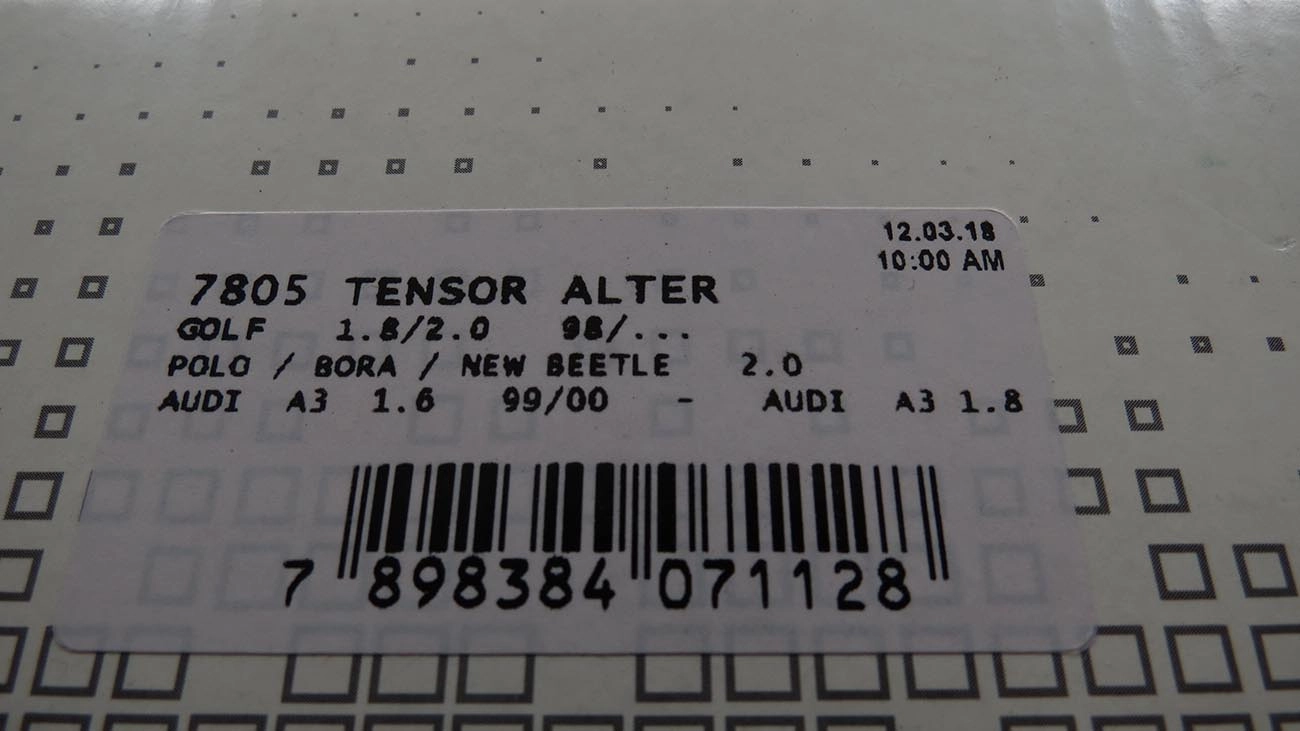 TENSOR CORREIA ALTERNADOR VW GOLF/BORA/POLO/NEW BEETLE 1.8/2.0 98/